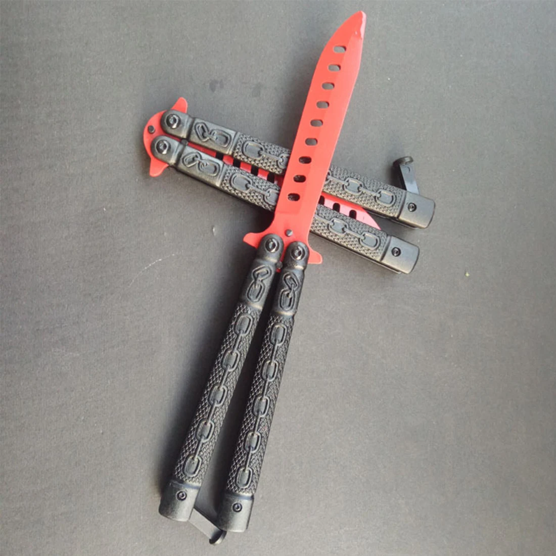 S. Stainless steel бабочка нож 70х. нож бабочка баттерфляй тренировочный. нож бабочка сталь.