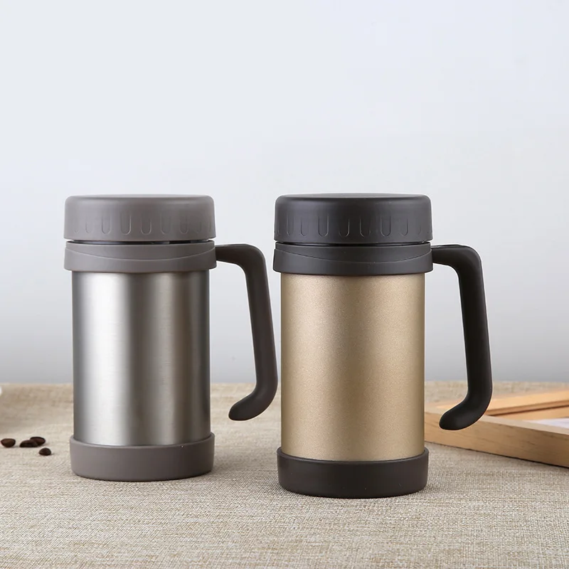 

Bpa free 500ml Creative double wall handle 304Stainless steel Beer cup travel coffee mug Drinkware water cup