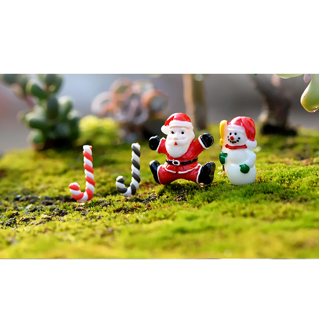 10 pcs Mini Resin Bonsai Micro Landscape Garden DIY Decoration Red Crutch