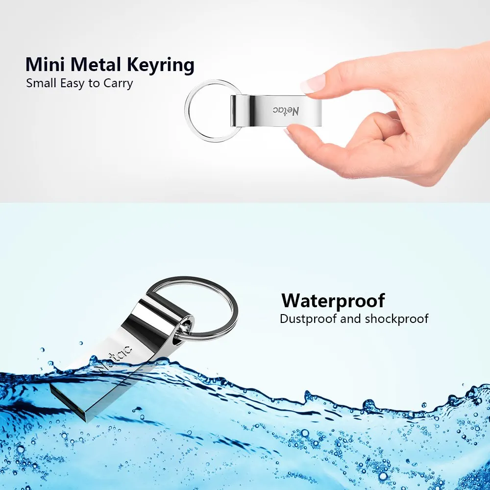 Флеш диск USB 2 0 Netac U275 с кольцом для ключей 8 ГБ 16 32 Aluninum сплав USB2.0 ГБ|USB
