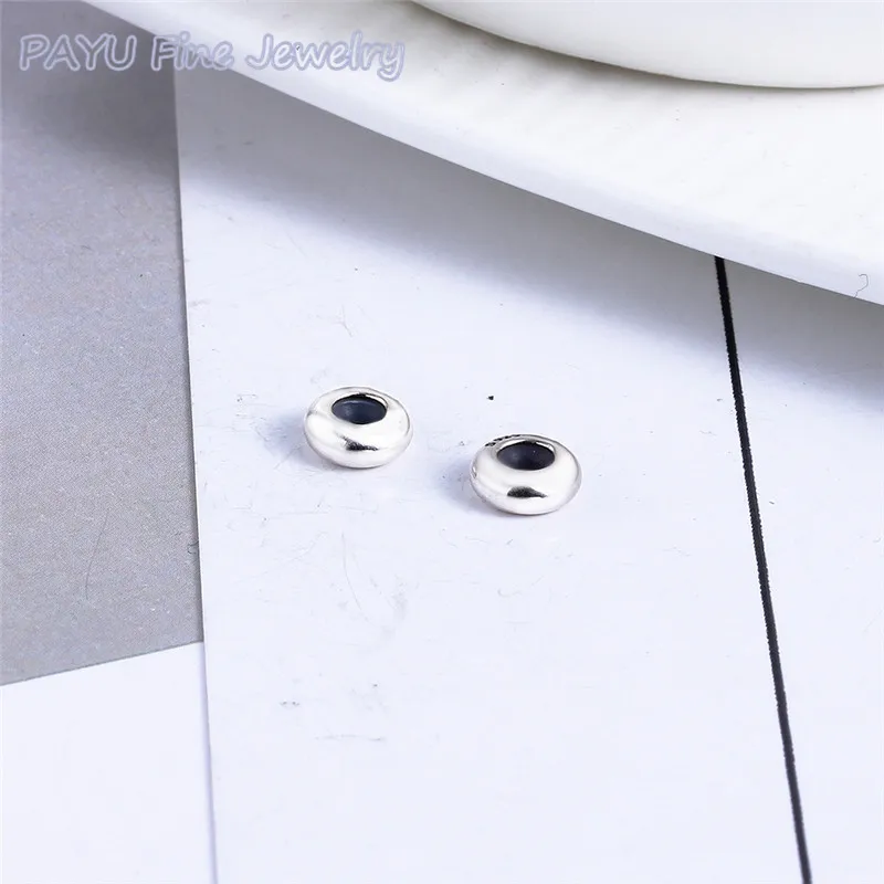 

Payu 925 Silver Classic Shine Open Bangle Spacer Fit charms silver 925 original bracelet Fine Jewelry