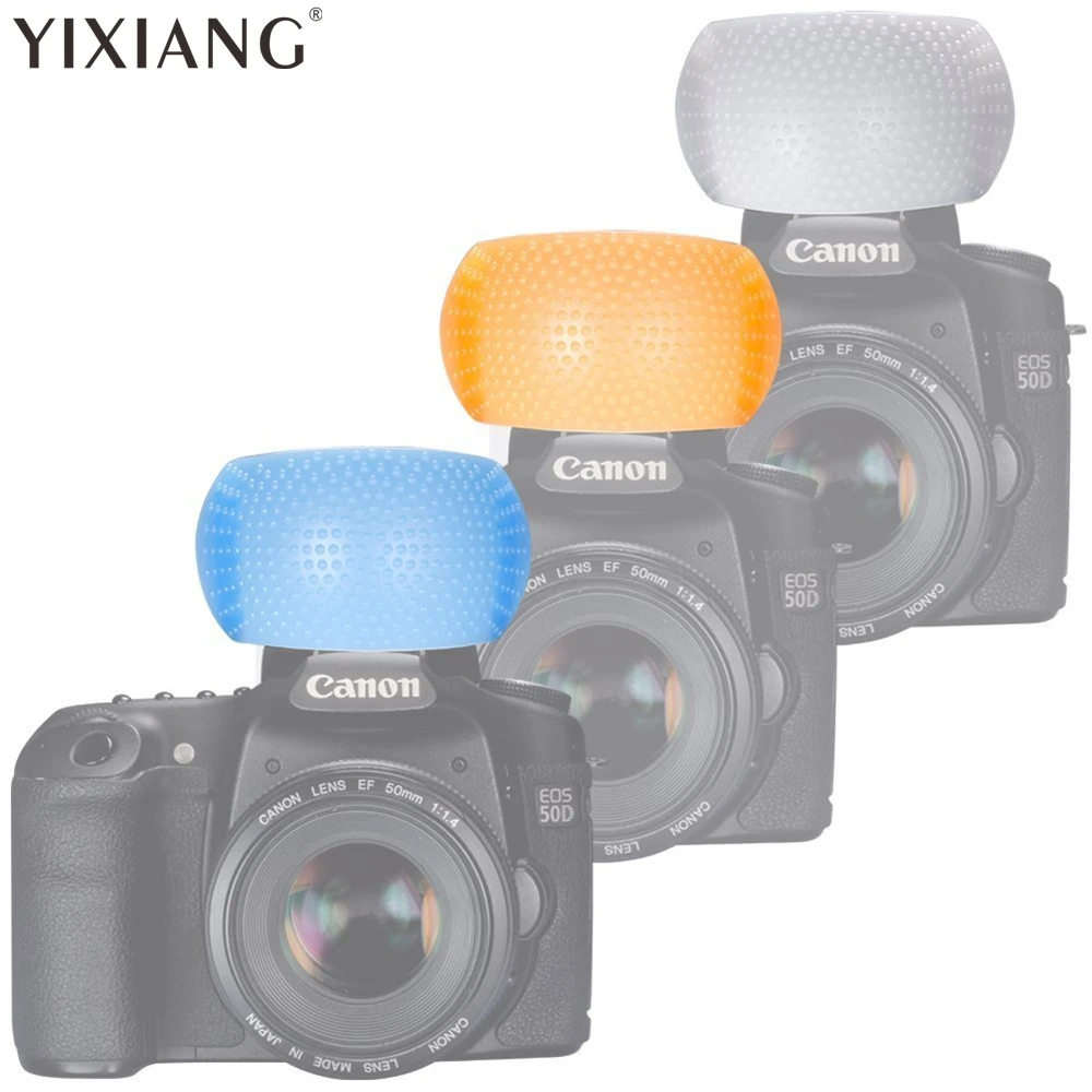 YIXIANG 3 цвета в 1 Вспышка Диффузор Крышка для Canon Nikon Pentax Kodak DSLR SLR Отражатель |