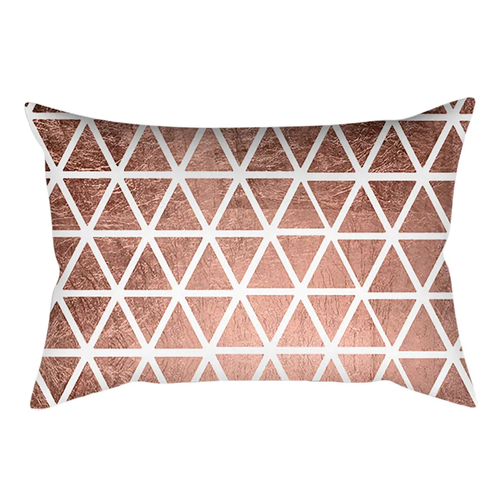 30cm X 50cm Rose Gold Pink Cushion Cover Square Pillowcase Home
