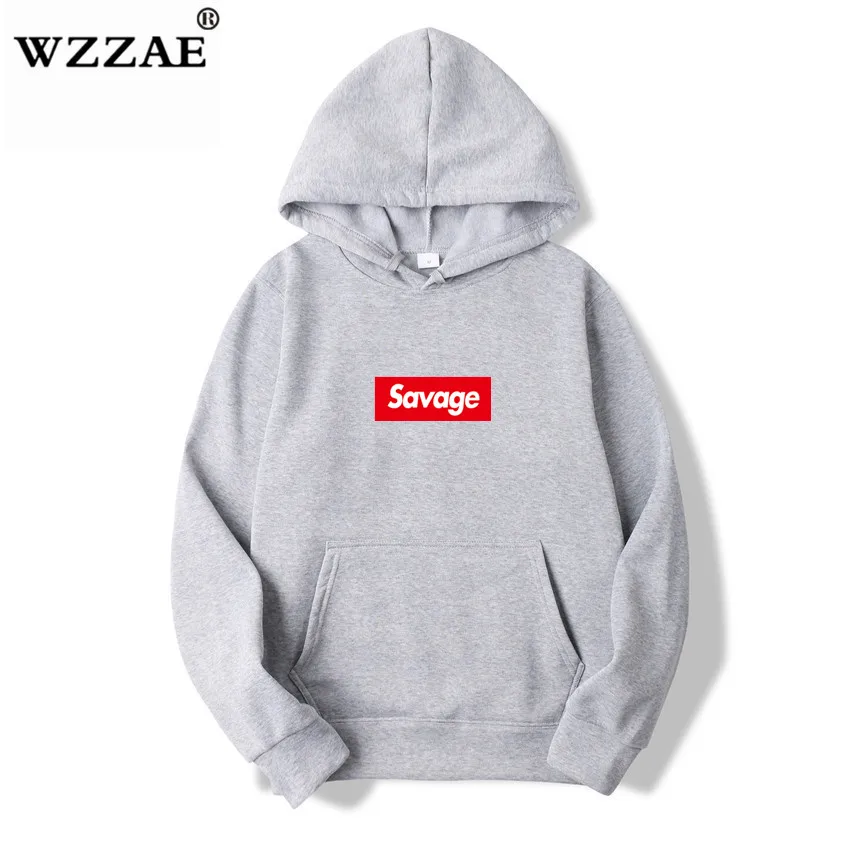 WZZAE Новинка 21 Savage уличная одежда шерсть хлопок Suprem толстовки Parody No Heart X Savage Толстовка для мужчин и женщин хип-хоп