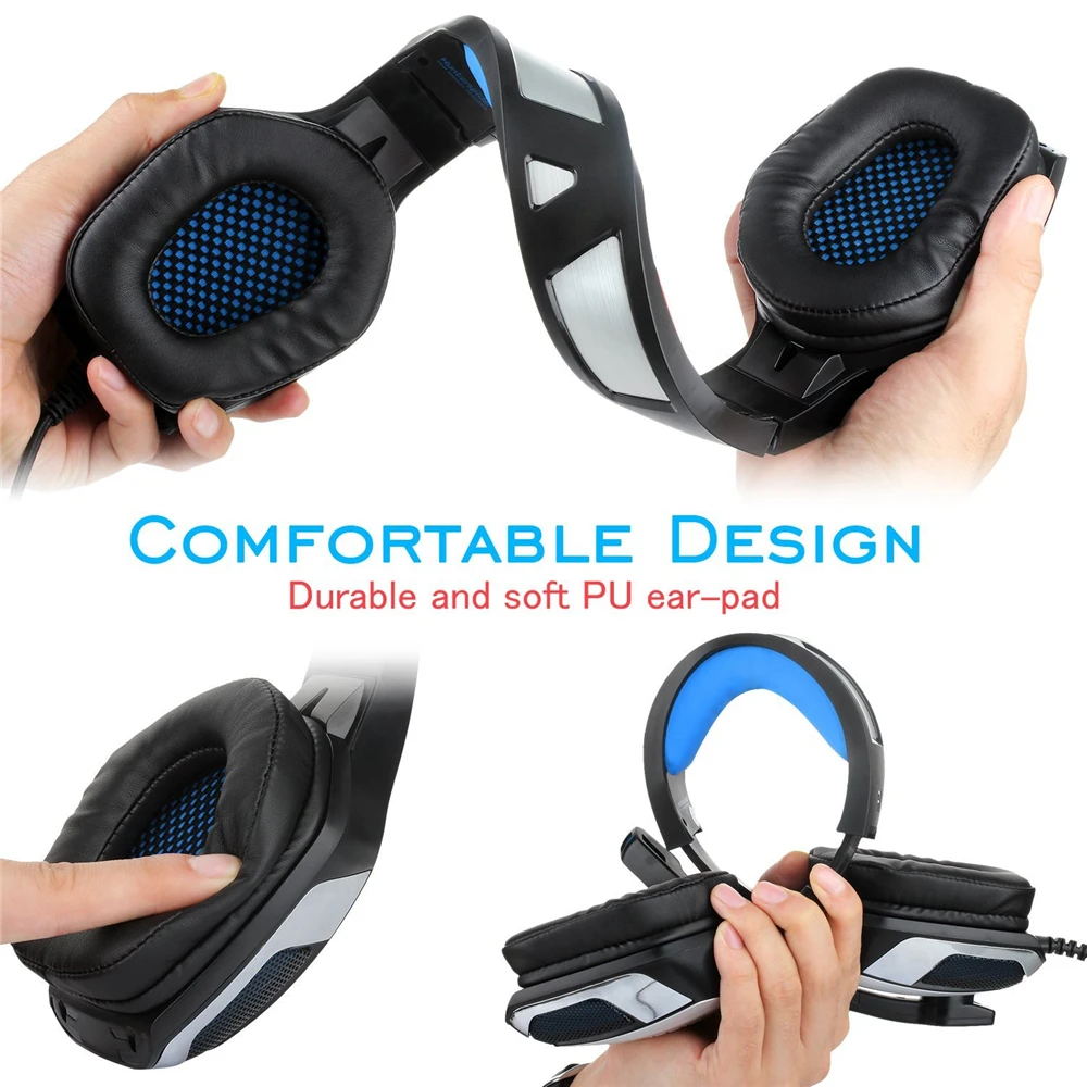 Excelvan V4 игровая гарнитура Casque Проводные ПК стерео наушники с гарнитурой