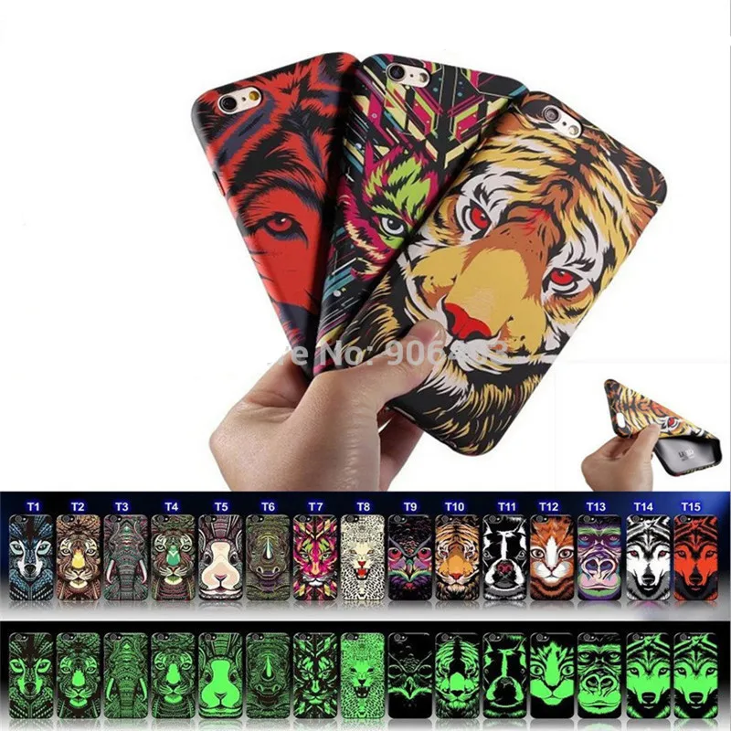 Luxo animais matte tpu capa traseira para iphone 12 pro max 11 samsung galaxy s20 s8 s9 s10 plus s7 nota 8 9 a50 caso macio luminoso