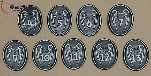 Высококачественный трофей 4 5 6 7 9 10 11 12 раз значок чемпиона gray UCL champion 13 раз|badge