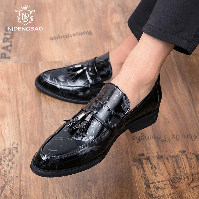 Details about   Mens Leather Tassel Pointed Toe Shoes Casual Leisure Slip On Loafers Club Formal 