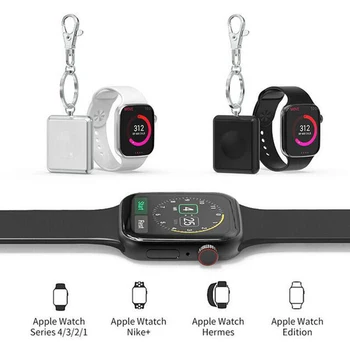 

For Apple Watch Series 4 3 2 1 Mini Magnetic Wireless Charger Metal + Tempered Glass Wireless Charging for iWatch 1 2 3 4