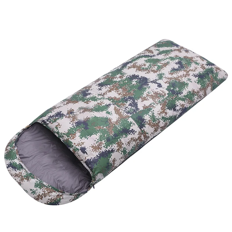 

Outdoor Adult Autumn And Winter Duck down Filling Camping Travelling Sleeping Bag Envelope Type Camouflage Sleeping Bag