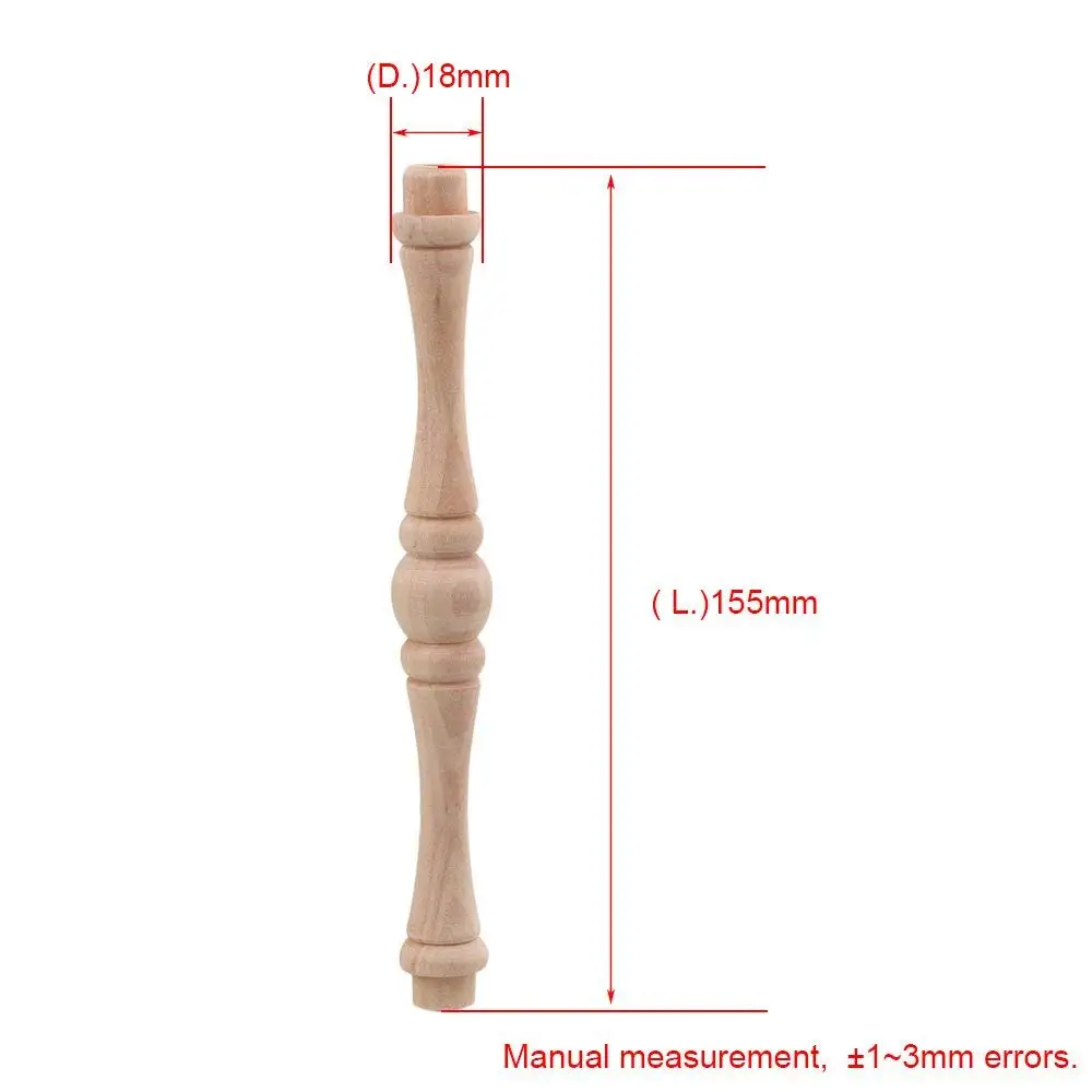 4 шт 15,5 см Длина Неокрашенная древесина ремесло шпинделей балясины Декор для дома ресторана декоративные элементы для ремонта