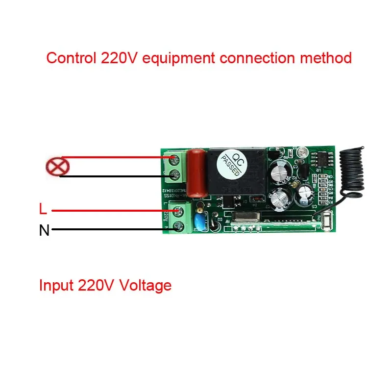 Беспроводной светильник с дистанционным управлением 10 А релейный выход радио 220 В 1 канал модуль приемника+ 50-500 м вкл. Выкл. Передатчик символов