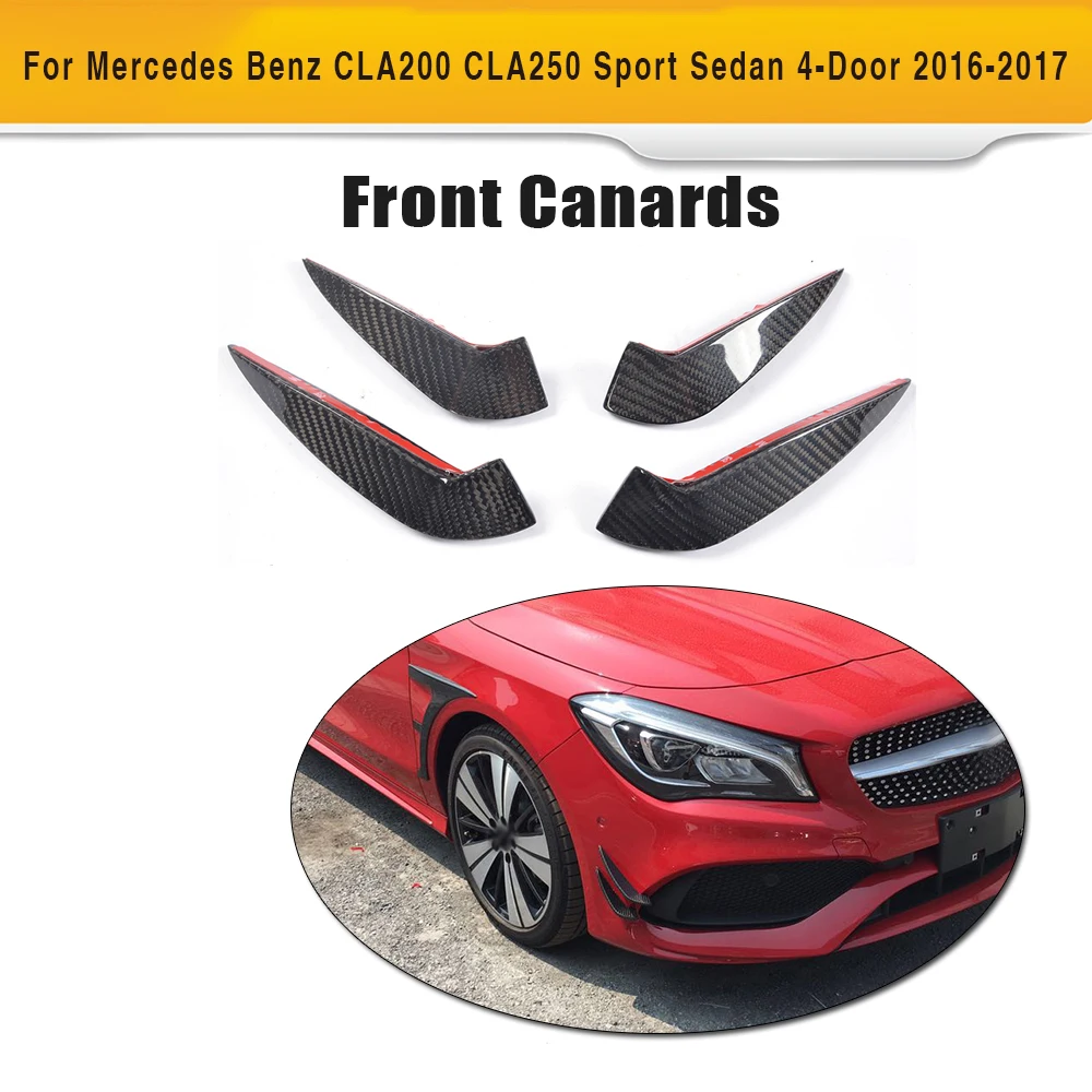 

CLA Class Carbon Fiber Front trunk Side Fender Scoops guard for Mercedes Benz C117 Sport Sedan 4 Door Only 2016 2017 CLA200