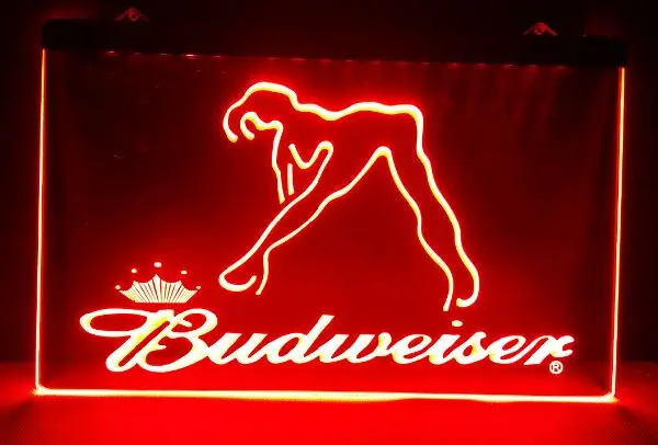 

b02 Budweiser Exotic Dancer Stripper 2 size beer Bar pub club 3d signs LED Neon Light Sign home decor crafts
