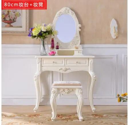 European dressing table bedroom modern minimalist dressing table small apartment variety 50/60/70/80 mini dressing table - Цвет: 80cm