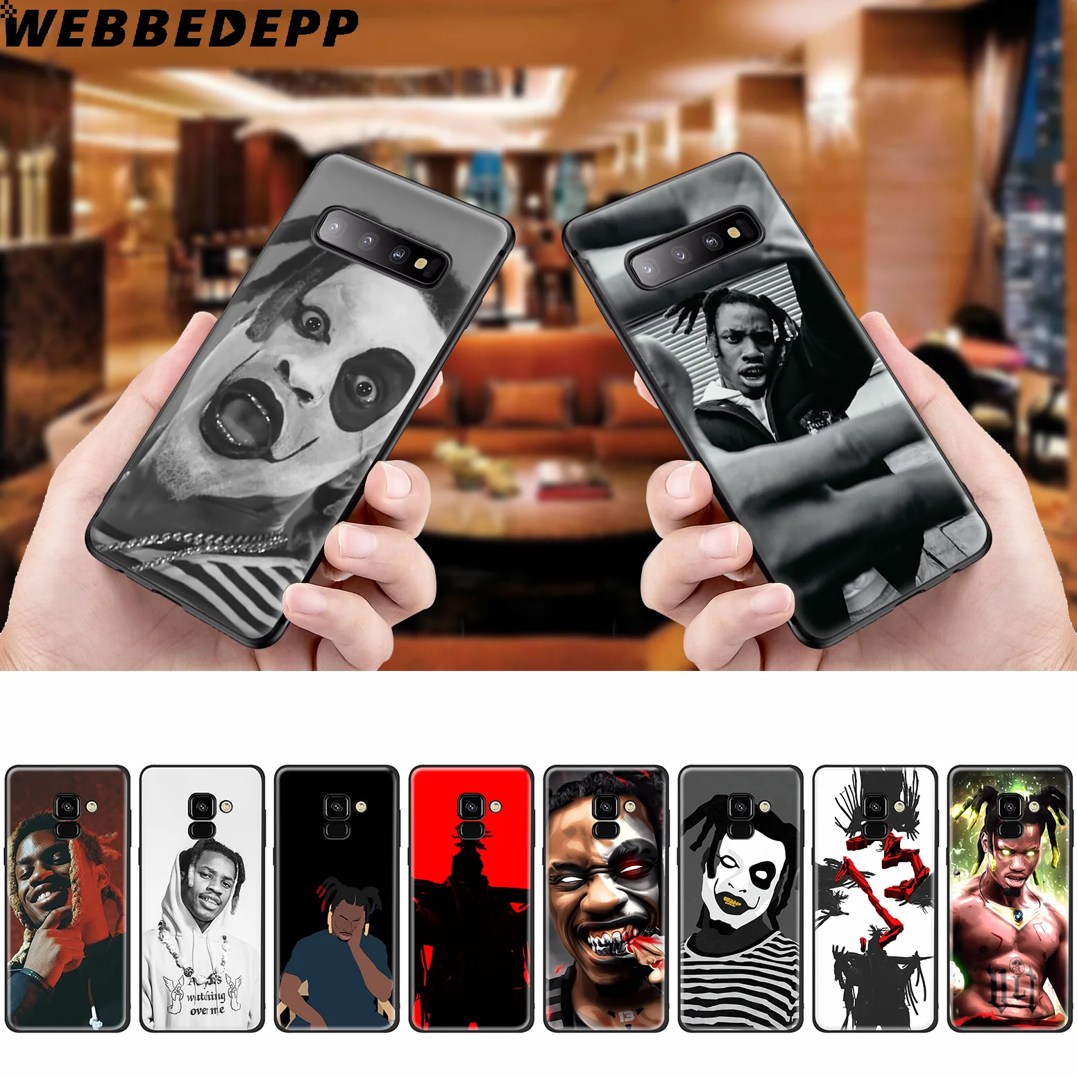 WEBBEDEPP Denzel Curry Rap Silicone Case for Samsung Galaxy A3 A5 A6 A7 A8 A9 A10 A20 A30 A40 A50 A70 M10 M20 M30 |