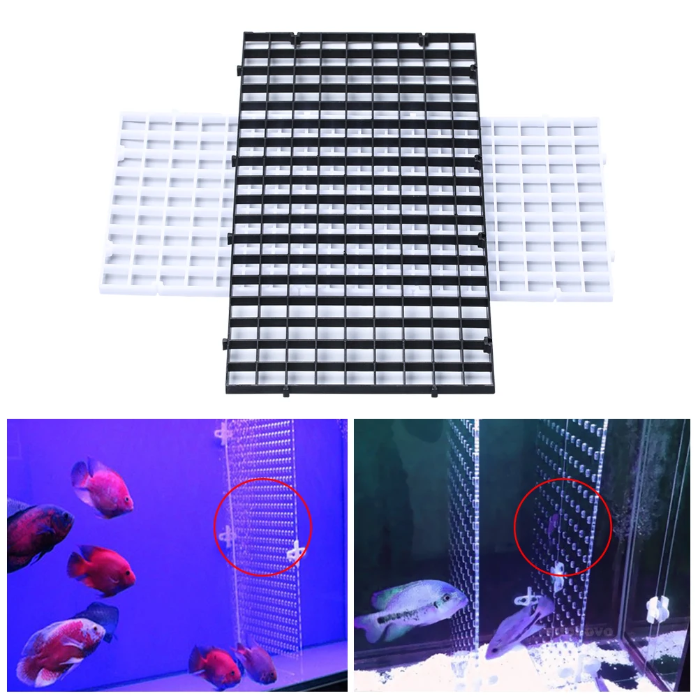 

1/6PCS Aquarium Filter Bottom Isolate Board Divider Sheet Holder Fish Grid Divider Holder Tray Egg Crate Fish Tank Separate Tool