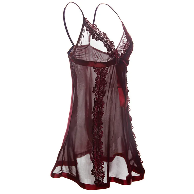 Plus Size S M L XL XXL 3XL 4xl 5XL 6XL Solid Black Transparent Long Dress Women Hot Sexy Lingerie Nightwear Erotic Sex Costumes