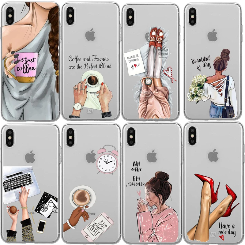 Чехол для телефона Ok But First Coffee iphone XS MAX 7 7Plus мягкий силиконовый чехол 5S XR 6 6Plus 6splus 8
