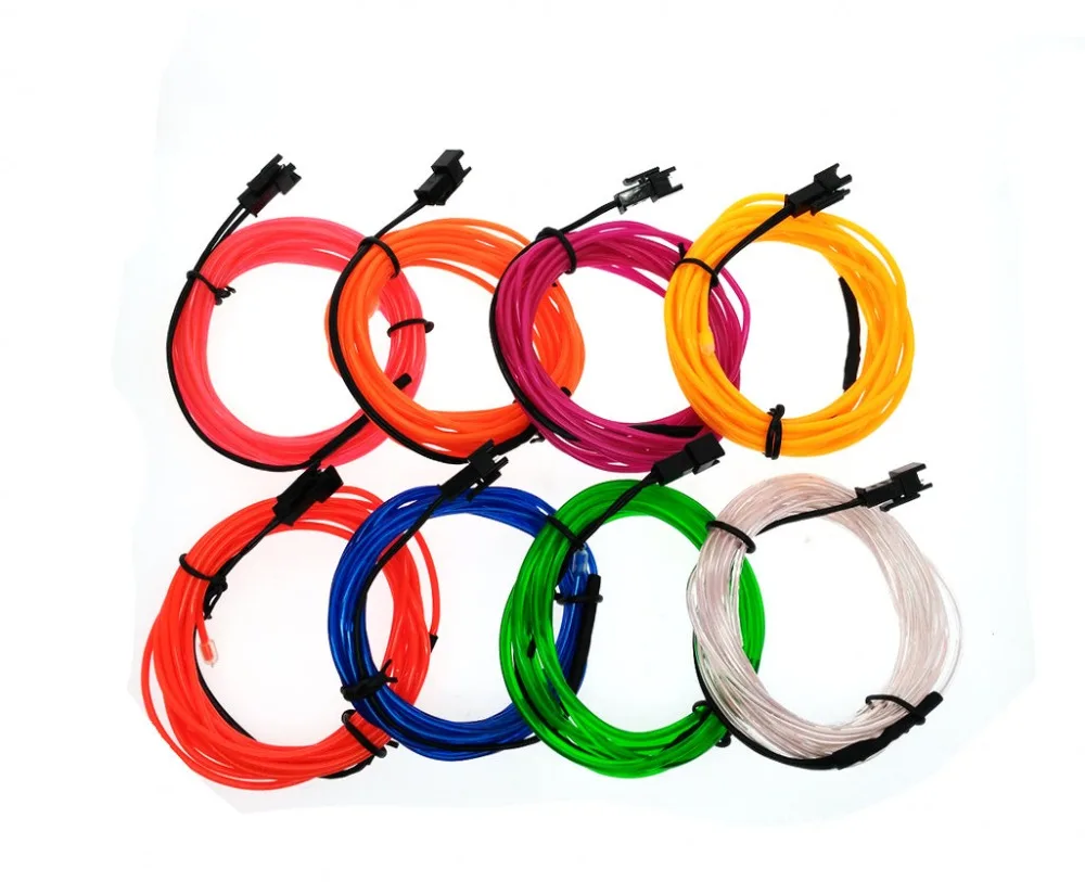 Neon Light Dance Party Decor Lamp Flexible EL Wire TV lights Rope Tube Waterproof font b