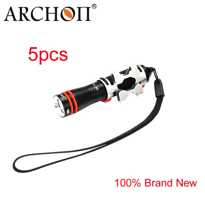 5PCS - Diving Flashlight Archon D1A W1A mini dive torch CREE XP-E R3 LED 75 lumens 100 Meters underwater waterproof diving light | Освещение