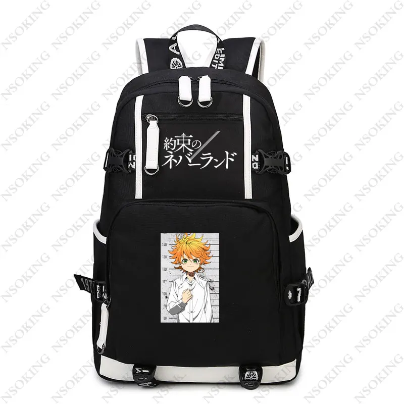 

The Promised Neverland Backpack Cosplay Emma Canvas Bag Schoolbag Travel Bags