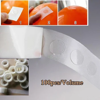 

100pcs Balloons Glue Point Double-Sided Multi Use Fix Gum Air Balls Inflatable Toys Decorations For Birthday Wedding XMAS Party