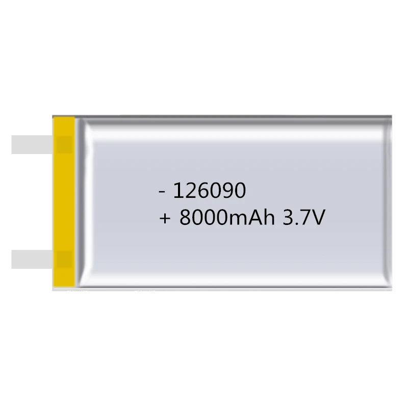 

KERNUAP 3.7V 8000mAh 126090 PLIB 37wh polymer lithium ion battery / Li-ion battery for power bank;tablet pc,E BOOK,GPS