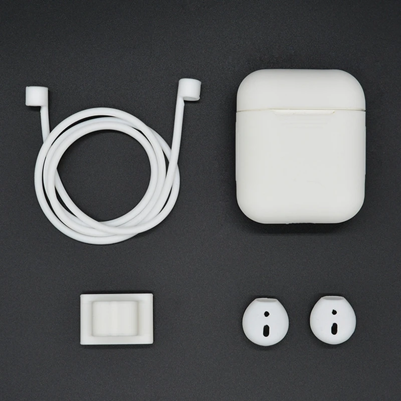 Чехол для наушников Apple Airpods портативная силиконовая крышка чехол аксессуары