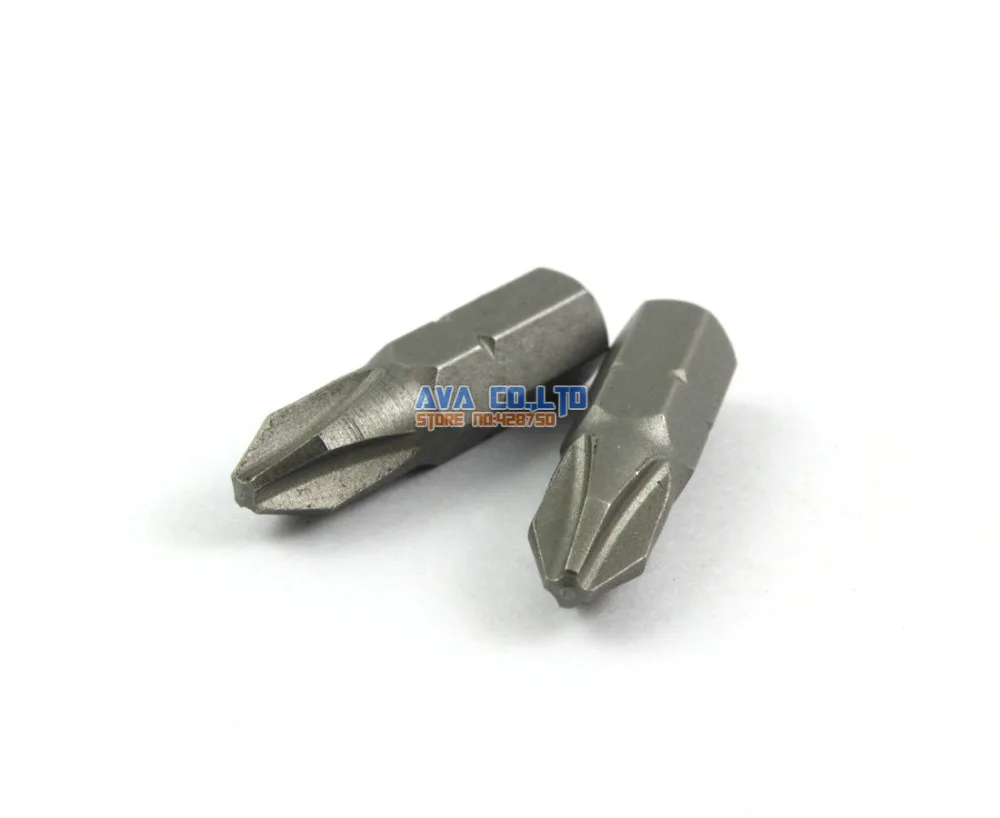 

20 шт. Магнитная отвертка Phillips S2 сталь 1/4 "шестигранный хвостовик 25 мм длинный наконечник PH2 (25 мм x PH2)