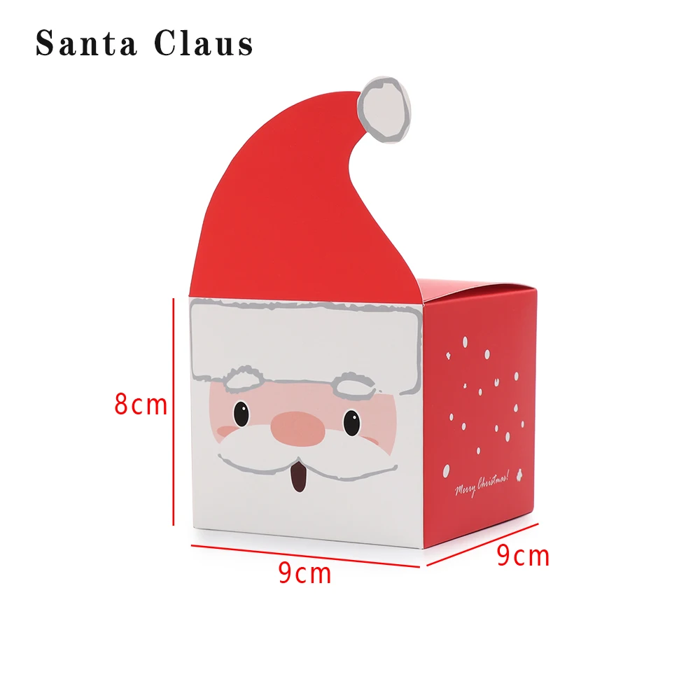 1 шт Рождественская Подарочная коробка красиво сложенная Красочная рождественская коробка для яблок Рождественская банка для сахара коробка для хранения орнамент - Цвет: Santa Claus