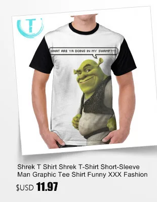 Shrek T Shrek Collage T-Shrek, 100 полиэстер, короткий рукав, графическая футболка, мужская, негабаритная, смешная, с принтом, Повседневная футболка