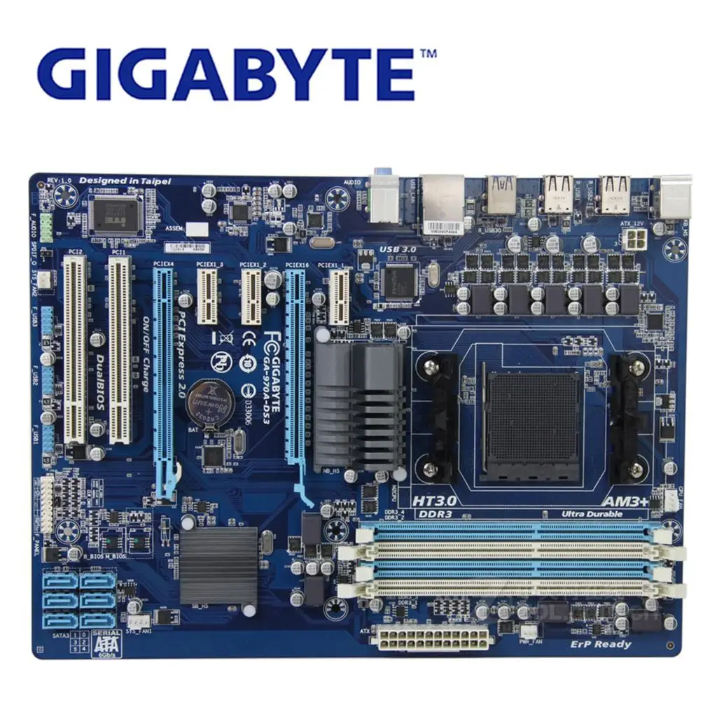 Socket AM3+ For AMD 970 Gigabyt GA-970A-DS3 100% Original Motherboard DDR3