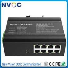 10/100M 8 Порты и разъёмы RJ45 неуправляемый промышленный волоконно-оптический аудио-видео конвертер, 8-Порты и разъёмы неуправляемый промышленный Ethernet коммутатор