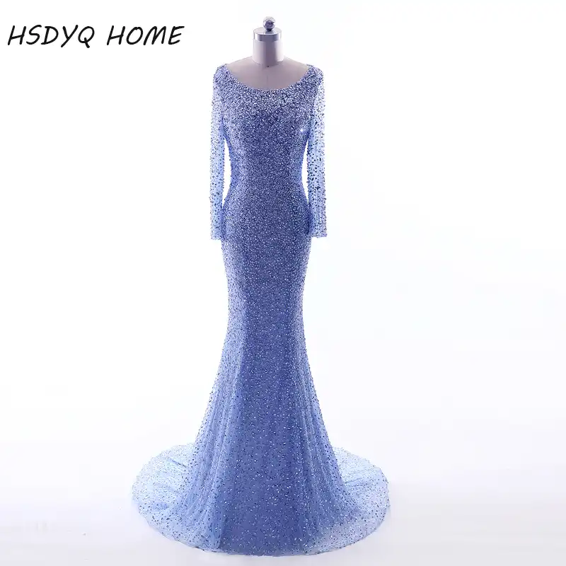 sequin fishtail prom dress