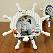 Рулевой круговой рамки Средиземноморский дерево антикварные студентов подарок ремесла