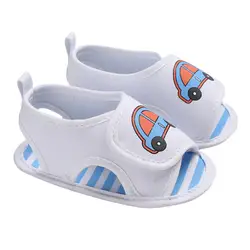 Для маленьких девочек и мальчиков автомобиля декоративные мягкая подошва Босоножки нескользящей детская обувь scarpe neonata обувь для сандалии