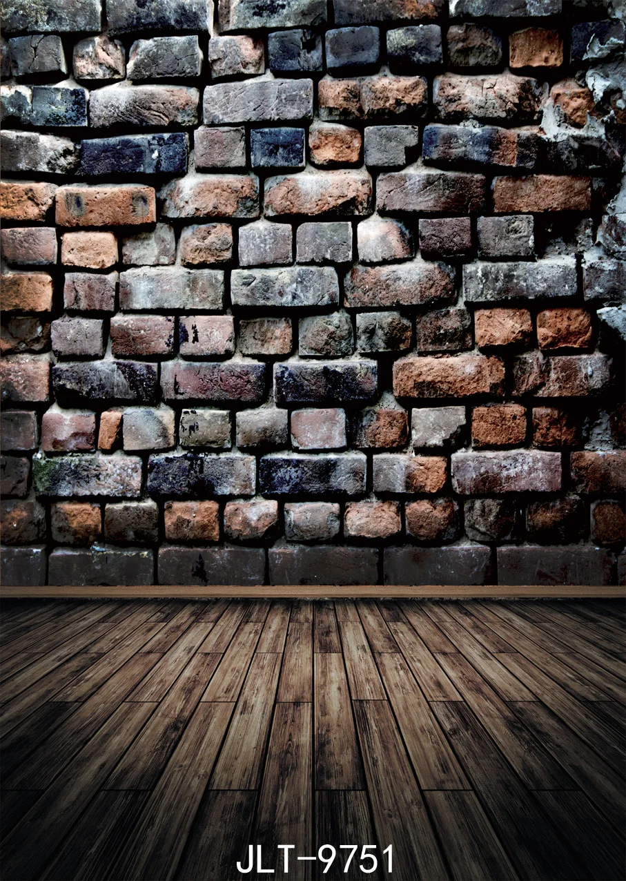 

SHENGYONGBAO Art Cloth Custom Wood Planks Photography Backdrops Prop Wall and floor theme Photo Studio Background 9751