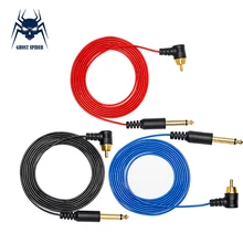 Привидение, паук 2 м Прямоугольная Татуировка 90 градусов RCA зажим шнур для татуировки пулемет