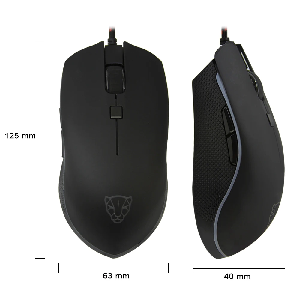 Motospeed V40 Проводная игровая мышь USB RGB подсветка 6D оптическая 4000 DPI геймер Mause с