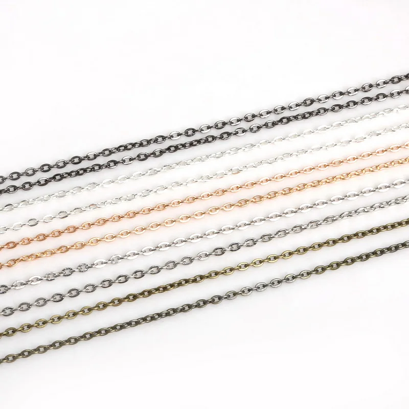 

NiceBeads Iron Metal Chain Findings 5 Colors Plated Necklace Chains for DIY Necklace Bracelet Jewelry Findings Making