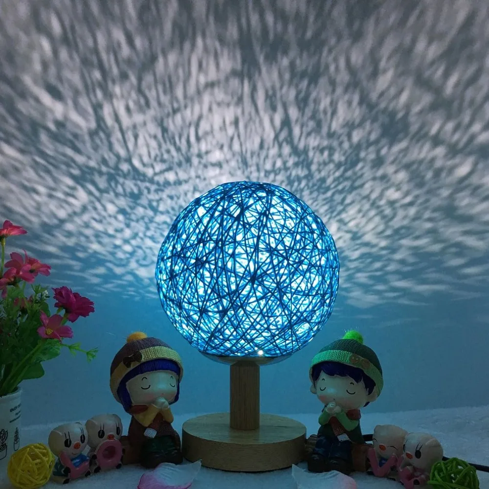 

Romantic LED Moon Light 3D Print Magical Projection Night Light Lamp Desk Ball Light Touch Switch with Wood Base for Home Decor