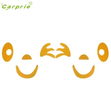 ФОТО smile face design 3d decoration sticker for car side mirror rearview car sticker funny vinyl film car wrap jan3