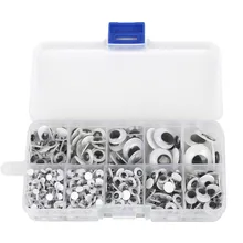 700 pçs/caixa 10 grade 4-15mm misturada aleatória auto-adesivo googly wiggly olhos para boneca de brinquedo acessórios diy costura artesanato suprimentos