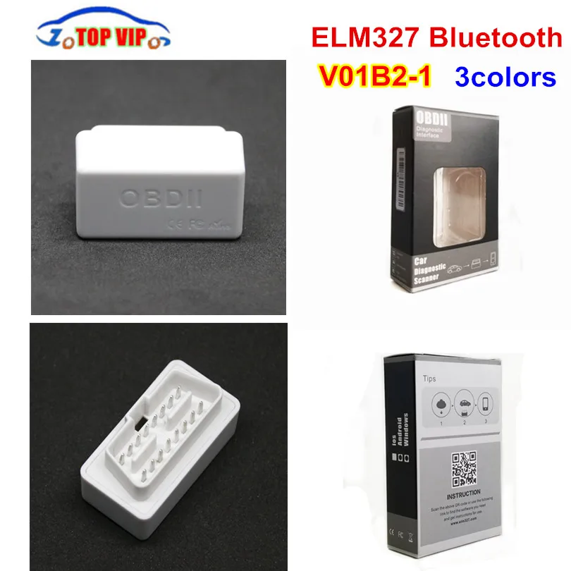 

V01B2-1 Super Mini ELM327 Bluetooth V2.1 / V1.5 OBD2 Car Diagnostic Tool ELM 327 Bluetooth For Android/Symbian OBDII Protocol