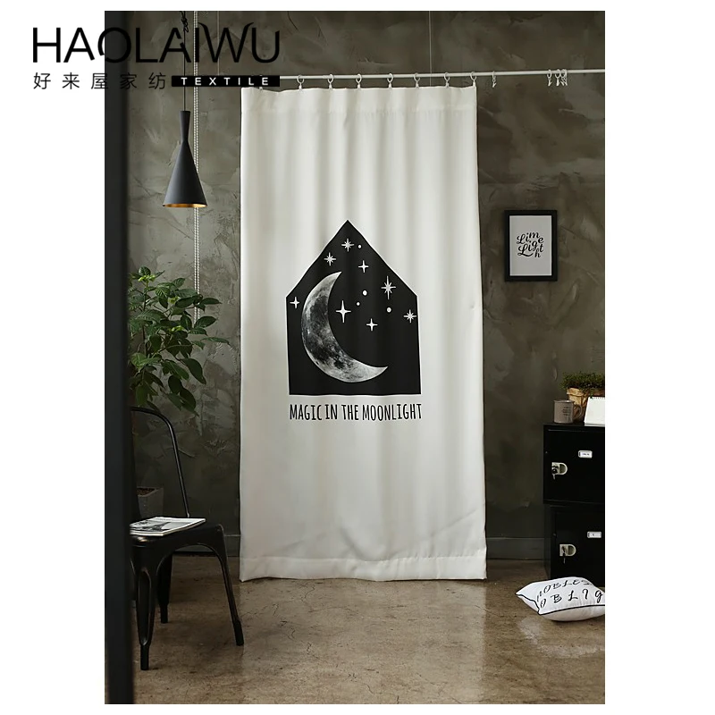 

Free shipping Morden Ridea 3d digital print Moon House Blackout Curtains For Living Room bedroom Window Shading Ready Panels