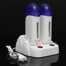 Portable Double Refillable Depilatory Wax Heater Roll On Roller Hot Hair Removal Cartridge Epilator Body Waxing Machine Hands