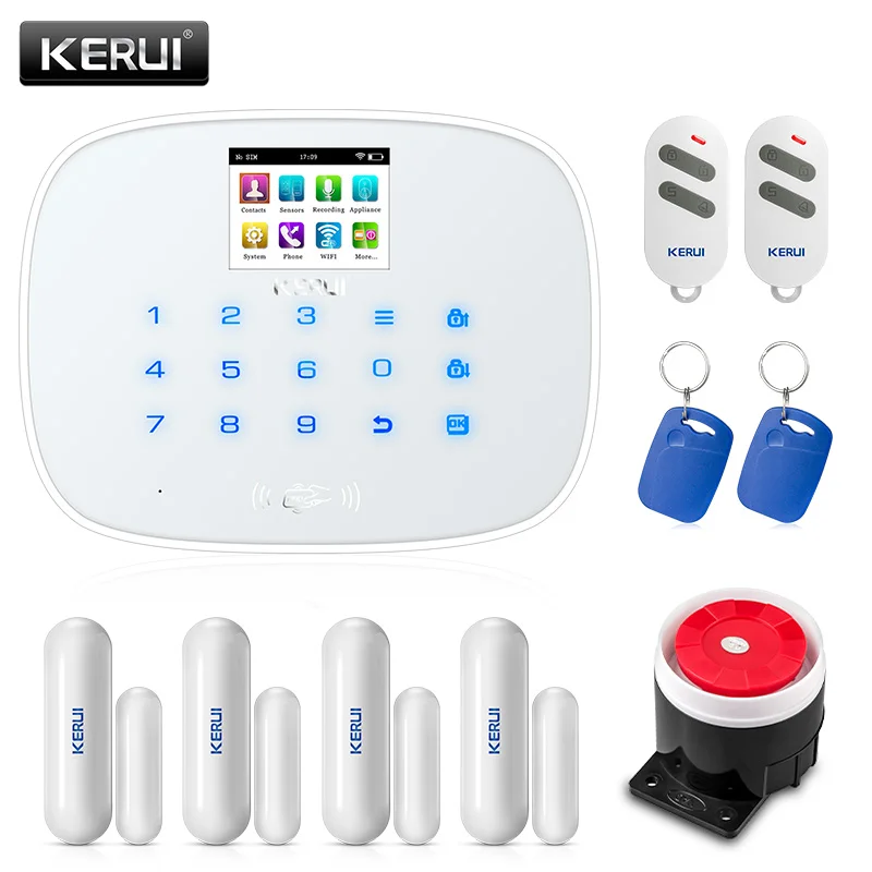 KERUI W193 3g WiFi PSTN GSM домашняя охранная сигнализация костюмы 80 дБ ЖК 2,4 дюймов TFT цветной экран Alarma Каса - Цвет: kit 1