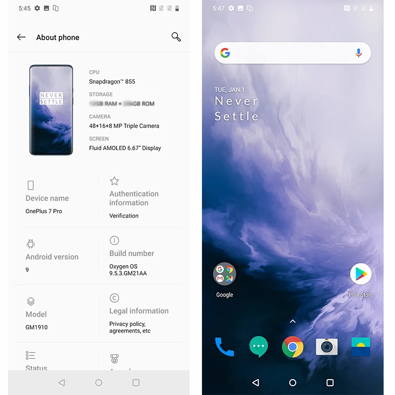 Смартфон OnePlus 7 Pro Официальный магазин 6 ГБ 128 камера 48 МП Snapdragon 855 экран 67 дюйма 2K +