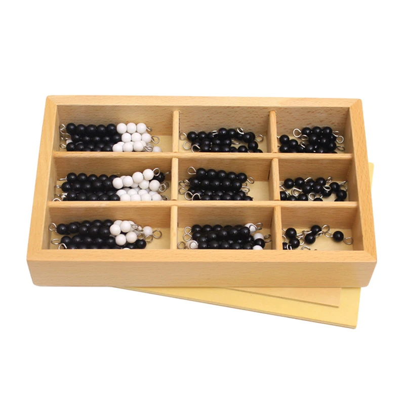 

Montessori Educational Wooden Toy Black and White Checker Board Beads Math Toys Early Childhood Preschool Training Learning Toys